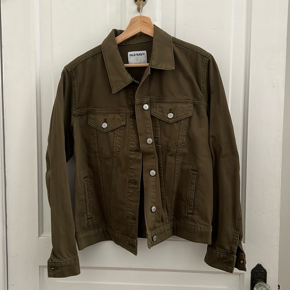 Dark green denim jacket - old navy women’s large